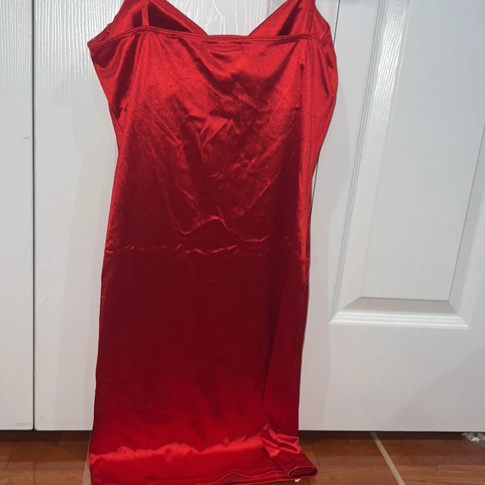 Red Satin Dress - Picture 2 of 2